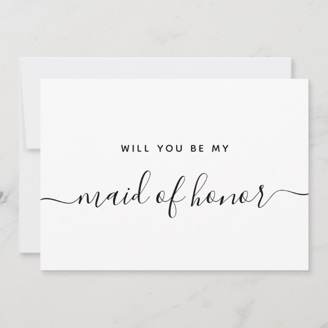 Invitation Serez-Vous Ma Fille D'Honneur D'Une Proposition Du (Devant)