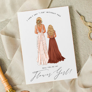 Invitation Serez-Vous Ma Fille Fleur ? Invitat Girls in Gowns