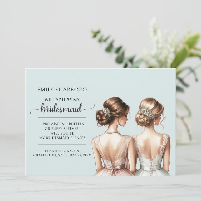 Invitation Serez-Vous Ma Proposition De Fête De Mariage D'Épo (Debout devant)