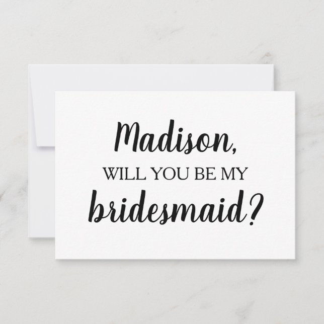 Invitation Serez-Vous Ma Proposition De Fête De Mariée De Ser (Devant)