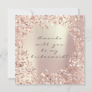 Invitation Serez-Vous Ma Servante D'Accueil Pearly Rose Gold 