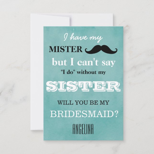 Invitation Serez-vous ma servante d'honneur ? (Devant)