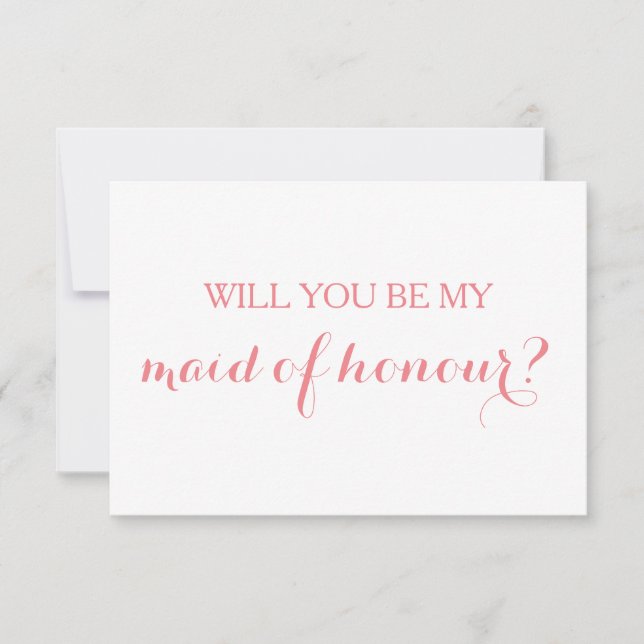 Invitation Serez-vous ma servante d'honneur de la fête nuptia (Devant)
