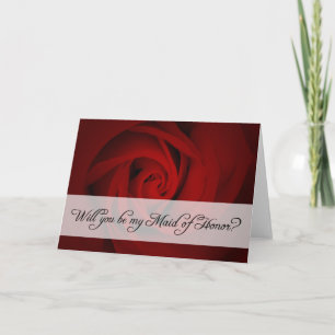 Invitation serez-vous ma servante d'honneur ? : ROSE