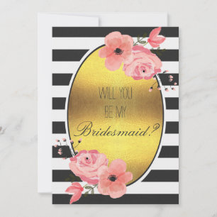 Invitation Serez-Vous Mes Fleurs D'Or Faux Faux De Femme D'Ép