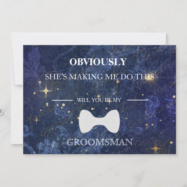 Invitation Serez-Vous Mon Groomsman ? (Devant)