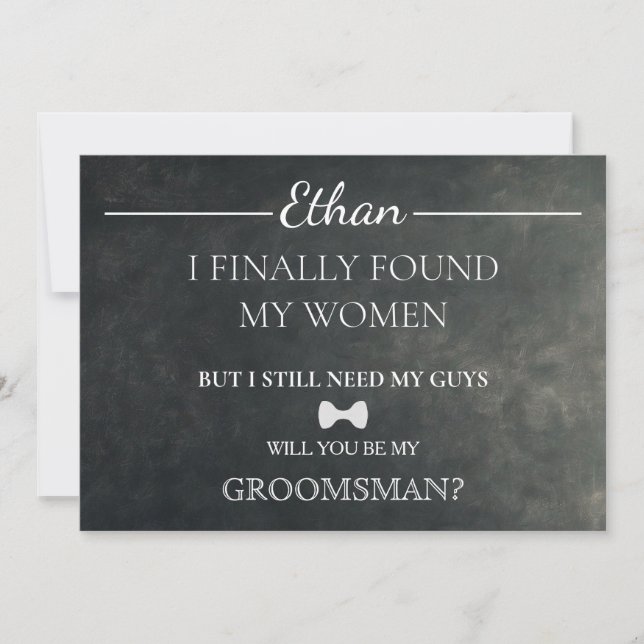 Invitation Serez-Vous Mon Groomsman ? (Devant)
