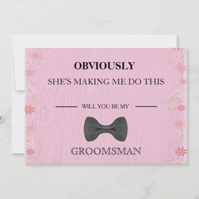 Invitation Serez-Vous Mon Groomsman ? (Devant)