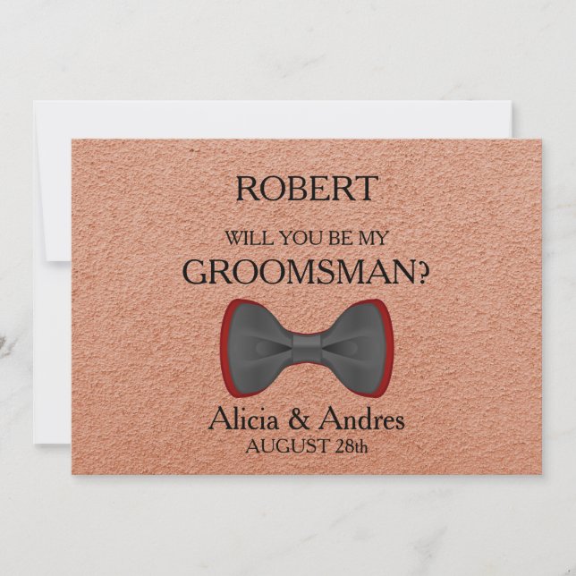 Invitation Serez-vous mon Groomsman ? (Devant)