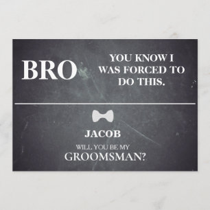 Invitation Serez-Vous Mon Groomsman ?
