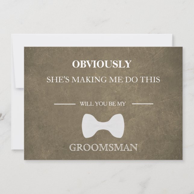Invitation Serez-Vous Mon Groomsman ? (Devant)