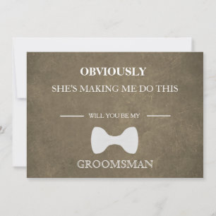 Invitation Serez-Vous Mon Groomsman ?