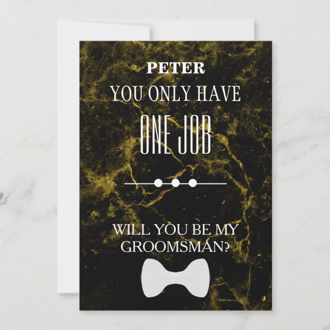 Invitation Serez-Vous Mon Groomsman ? (Devant)