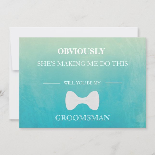 Invitation Serez-Vous Mon Groomsman ? (Devant)