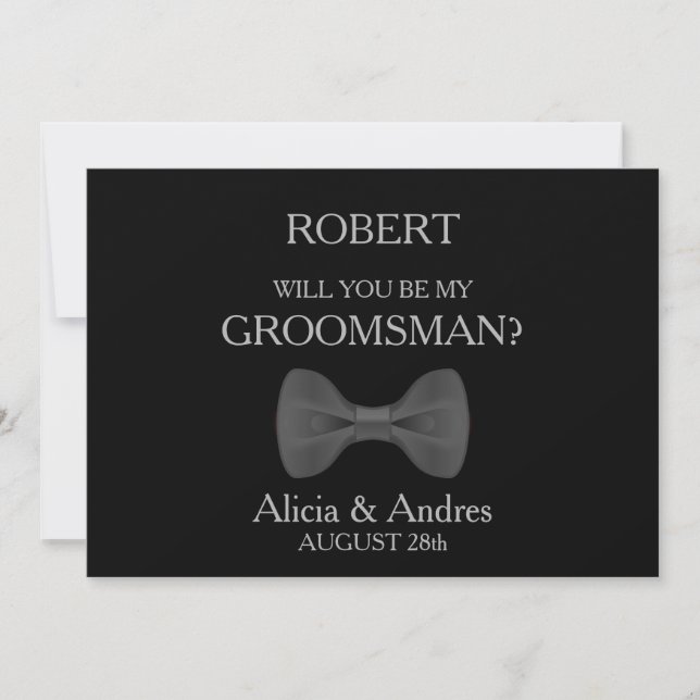 Invitation Serez-vous mon Groomsman ? (Devant)