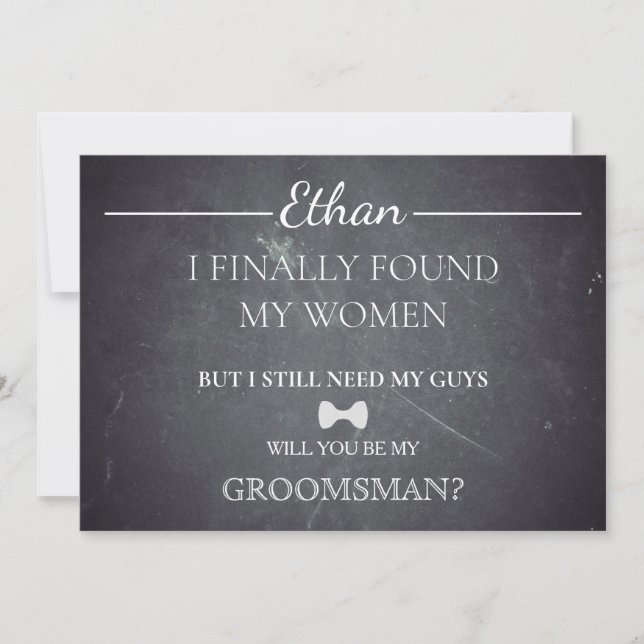 Invitation Serez-Vous Mon Groomsman ? (Devant)