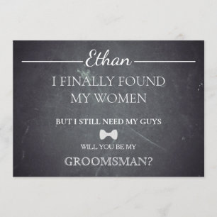 Invitation Serez-Vous Mon Groomsman ?
