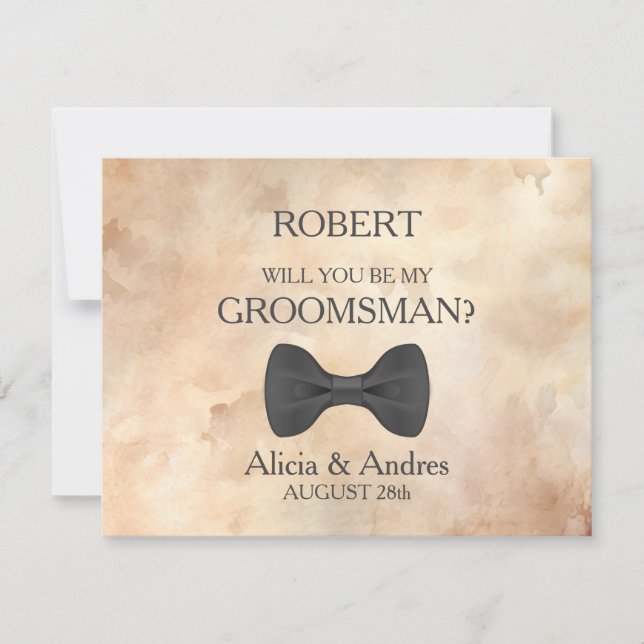 Invitation Serez-vous mon Groomsman ? (Devant)