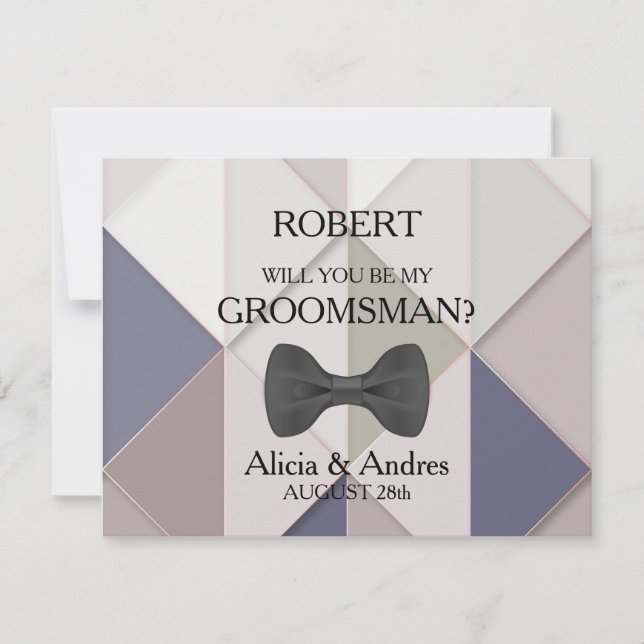 Invitation Serez-vous mon Groomsman ? (Devant)