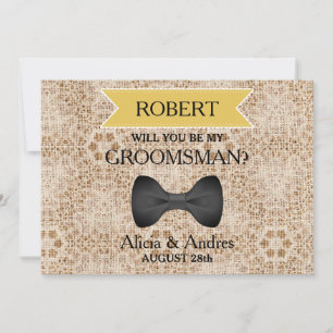 Invitation Serez-vous mon Groomsman avec Bow ?