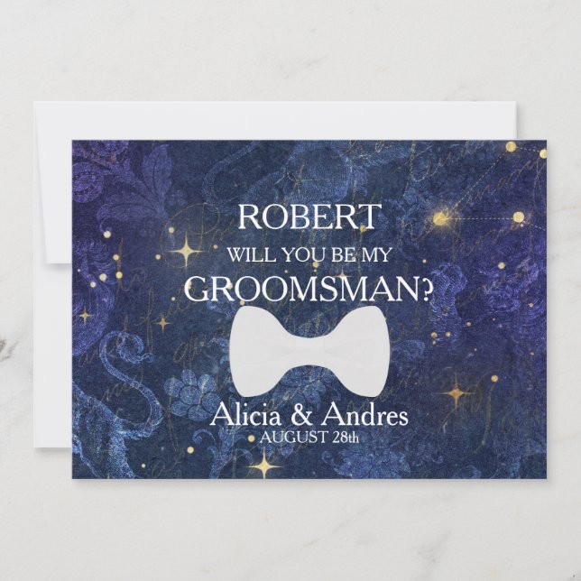 Invitation Serez-vous mon Groomsman ? Proposition (Devant)
