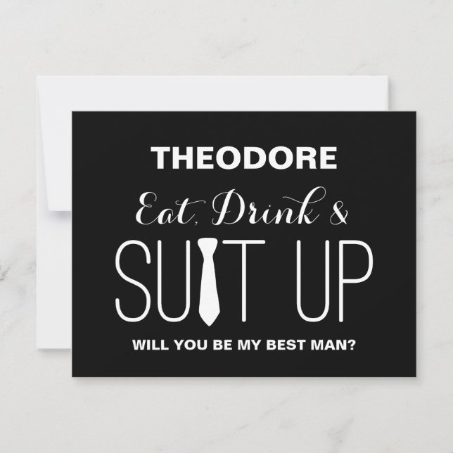 Invitation Serez-vous mon meilleur homme ? garçons d'honneur (Devant)