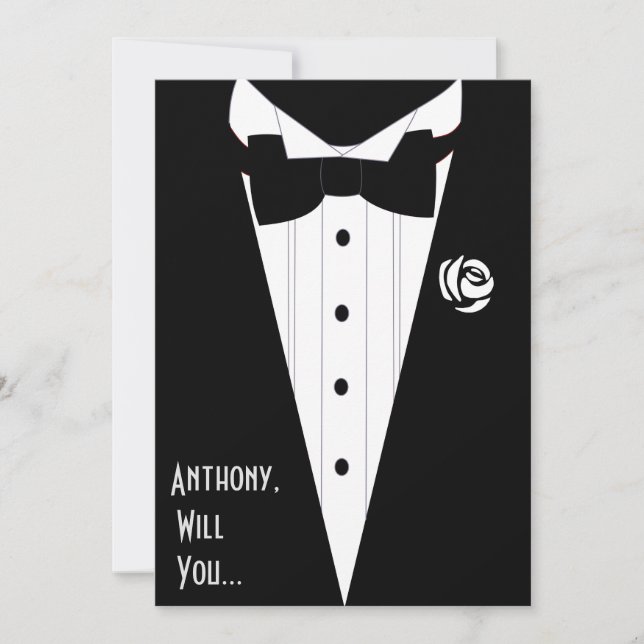 Invitation serez-vous mon meilleur homme groomsman huissier (Devant)
