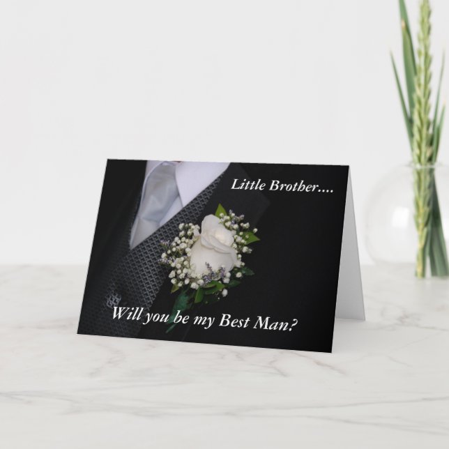 Invitation Serez-Vous Mon Meilleur Petit Frère Homme ? (Devant)
