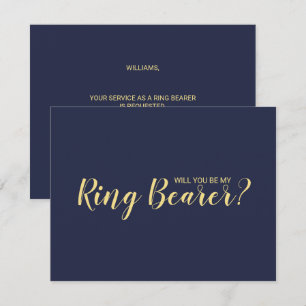 Invitation Serez-Vous Mon Porteur De Bague ? Proposition élég