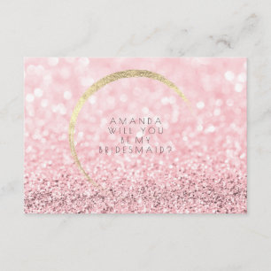 Invitation Serez-Vous Mon Rose  Gold Parties scintillant