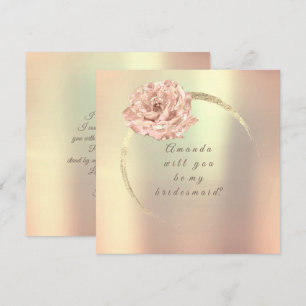 Invitation Serez-Vous Mon Servante D'Accueil Rose Peach Coral