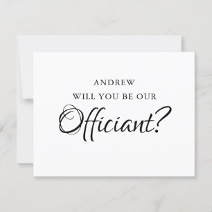 Invitation Serez-vous notre célébrant Mariage Épousez-Nous