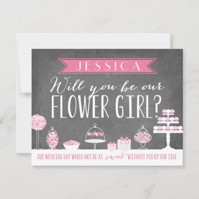 Invitation Serez-Vous Notre Fille Fleur ? | Bridesmaid (Devant)
