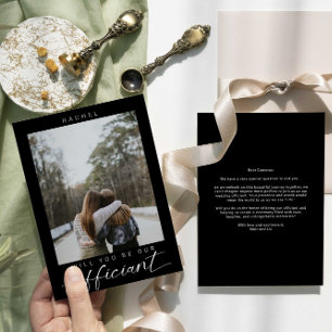Invitation Serez-vous notre minimal officiel photo moderne