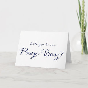 Invitation Serez-Vous Notre Page Boy Mariage Card
