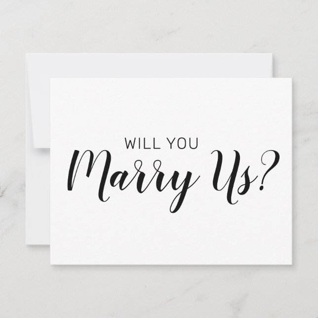 Invitation Seriez-vous notre célébrant | Mariage Nous Marier (Devant)