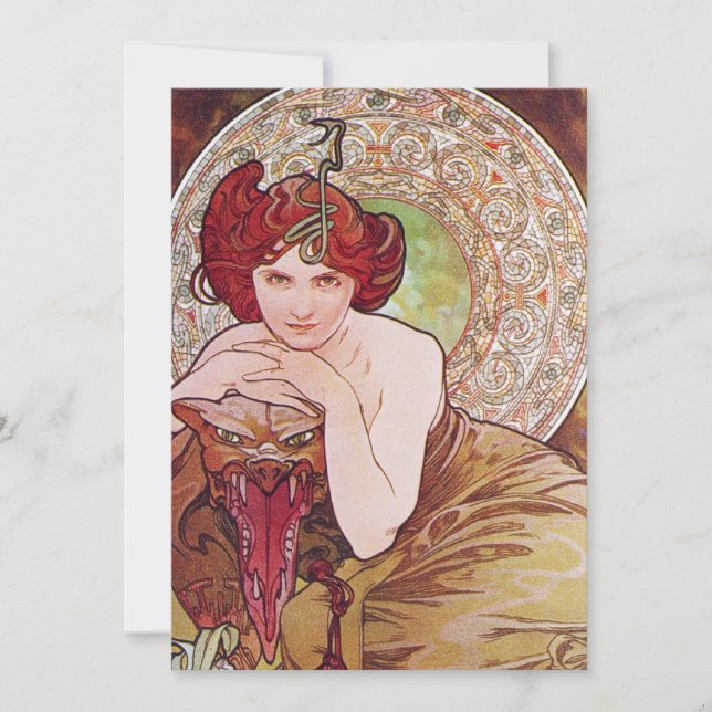 Invitation Serpent Art Nouveau  (Devant)