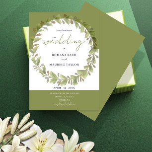 Invitation Serre verte romantique artistique