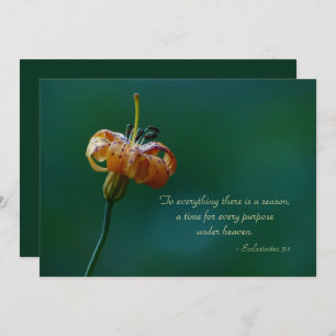 Invitation Service commémoratif, à tout il y a une saison