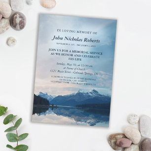 Invitation Service commémoratif Blue Striking Mountain Lake