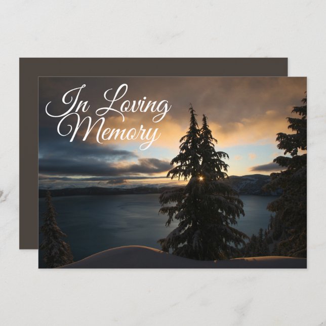 Invitation Service commémoratif de Lakeside Sunrise (Devant / Derrière)