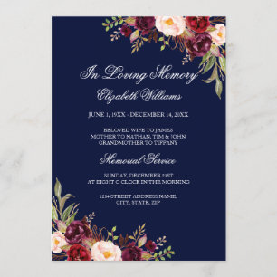 Invitation Service de commémoration florale de la Marine roug