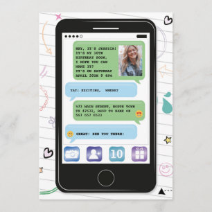 Invitation Service de mini-messages mobile de conversation de