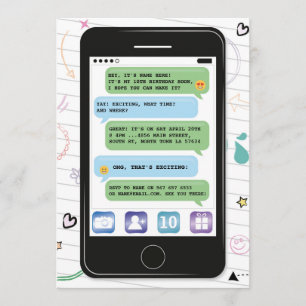 Invitation Service de mini-messages mobile de conversation de