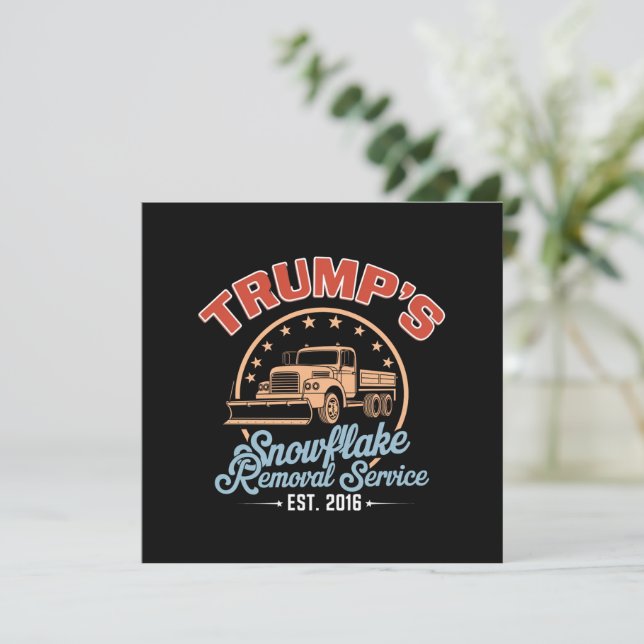 Invitation Service de suppression des flocs de neige de Trump (Debout devant)