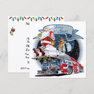 Invitation Service d'incendie Noël HD