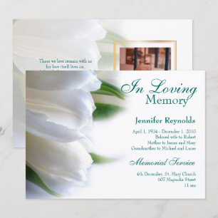 Invitation Service funéraire commémoratif de photos encadrées