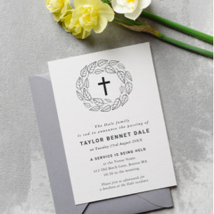 Invitation Service funéraire inter-Feuille