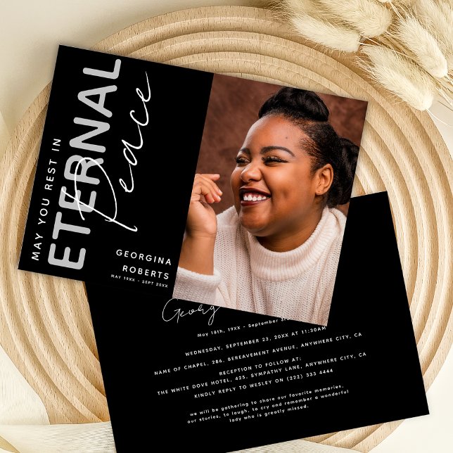 Invitation Service funéraire ou commémoratif d'Eternal Peace (Créateur téléchargé)