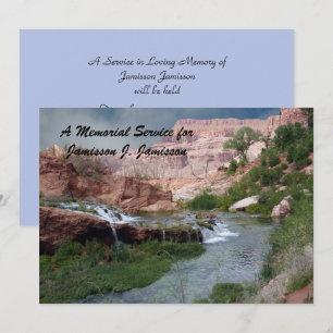 Invitation Service Memorial Cascade Paysage Paysage Paysage